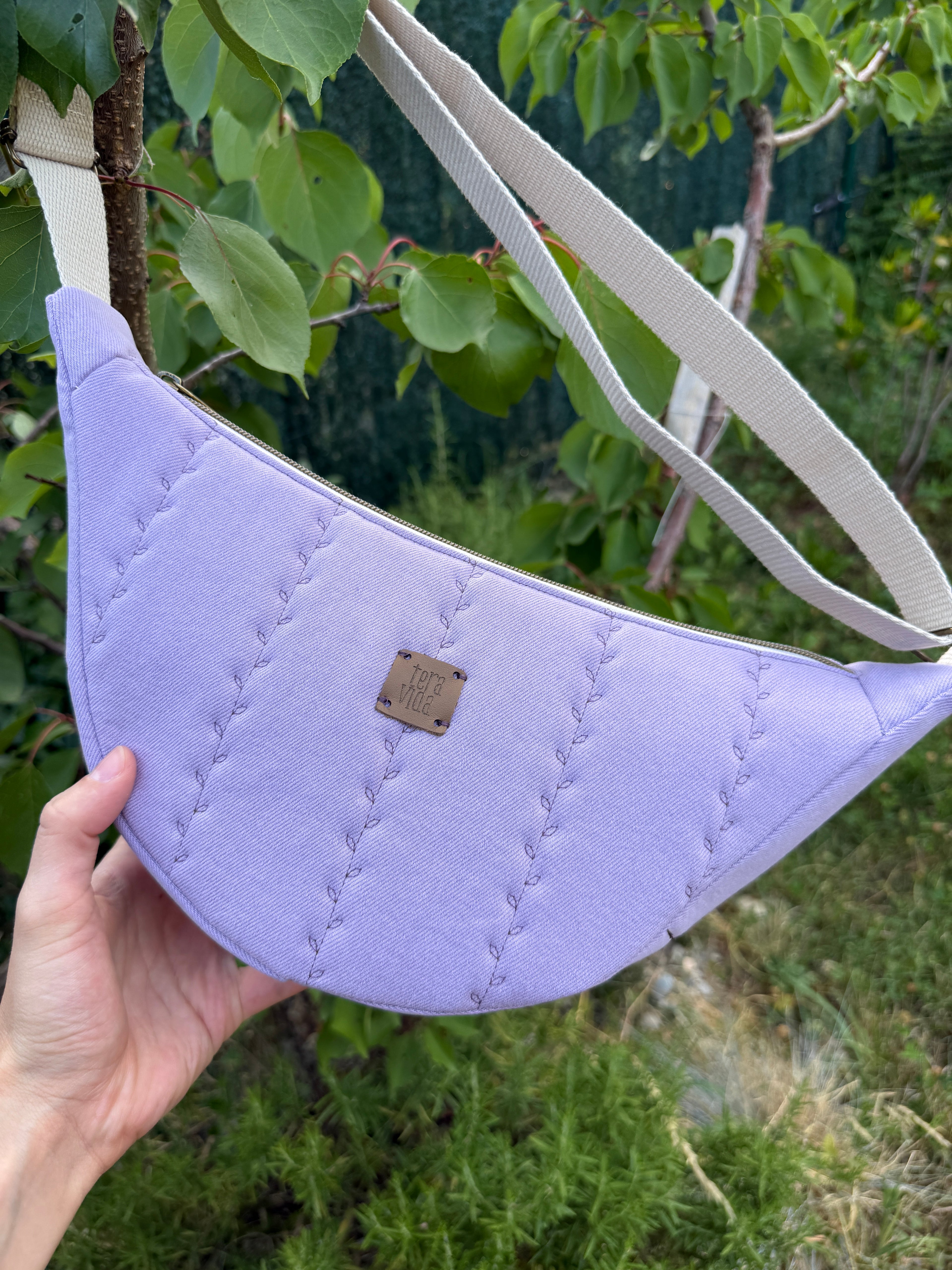 Lavender Leaf Belt Bag