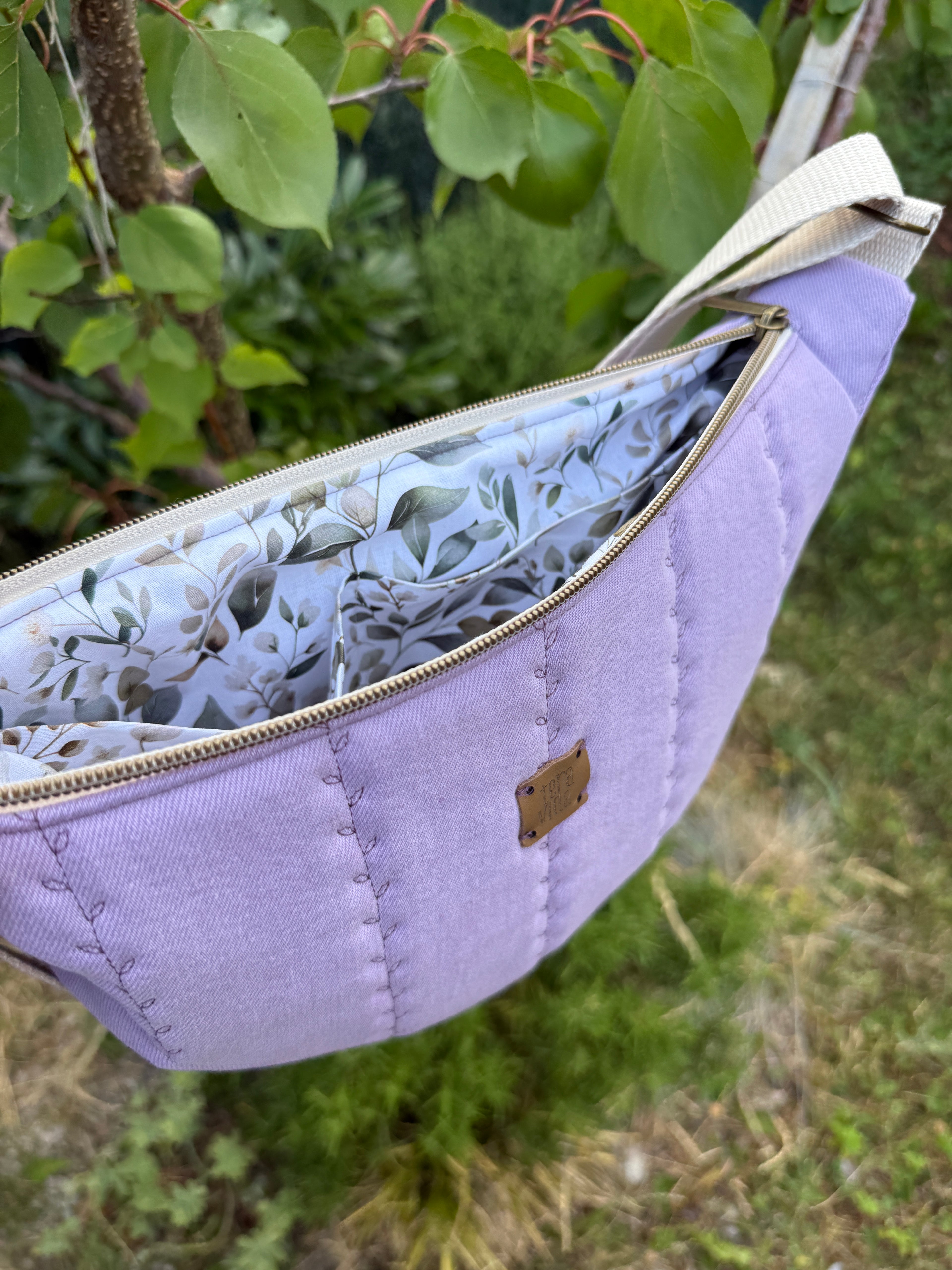 Lavender Leaf Belt Bag