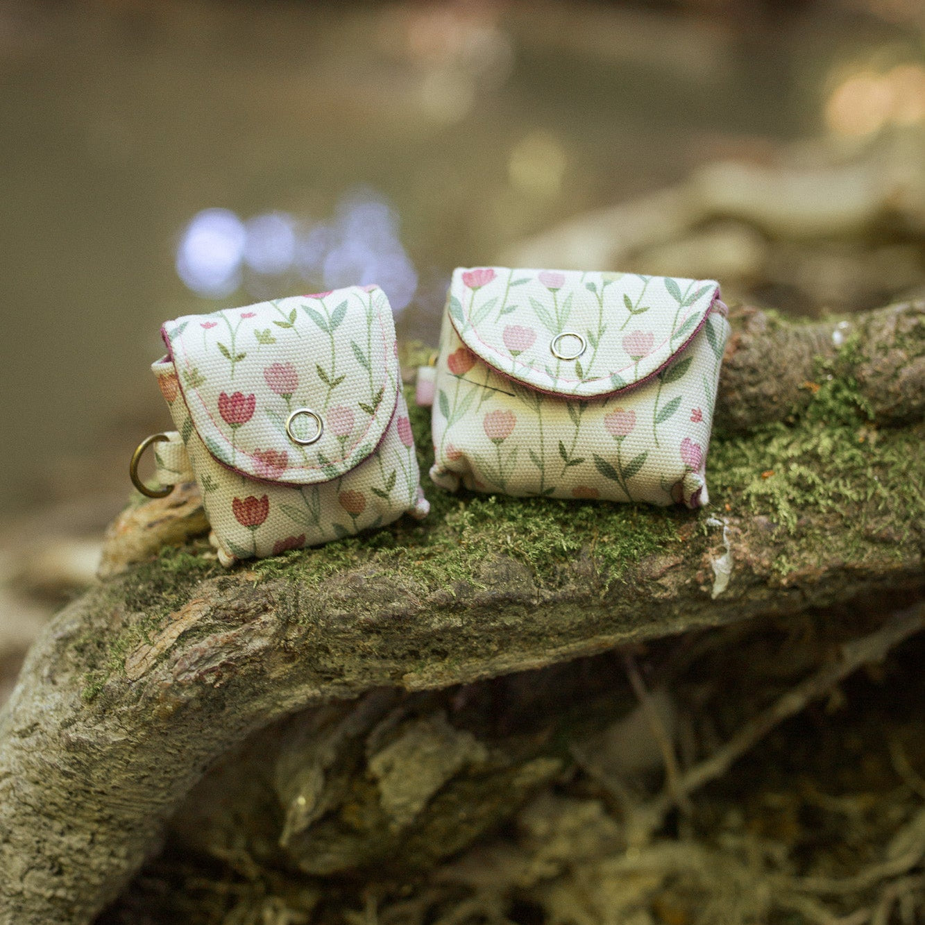 Soft Tulip Garden Mini Wallet
