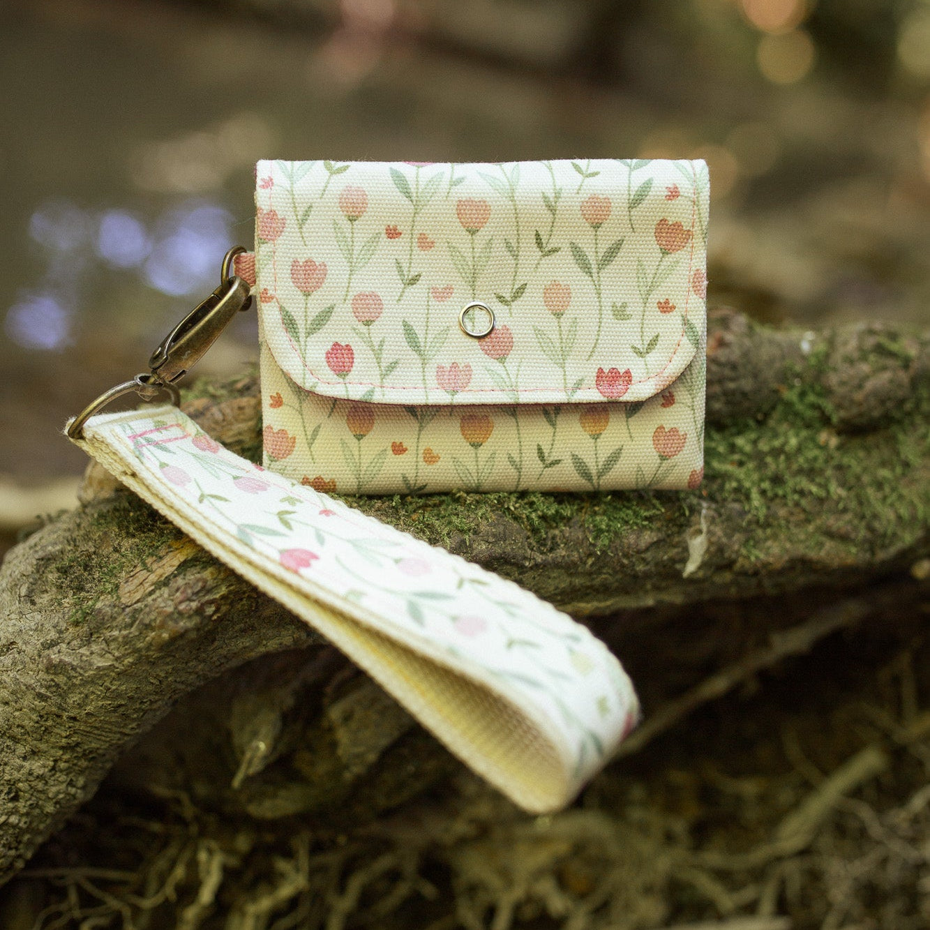 Soft Tulip Garden Mini Wallet