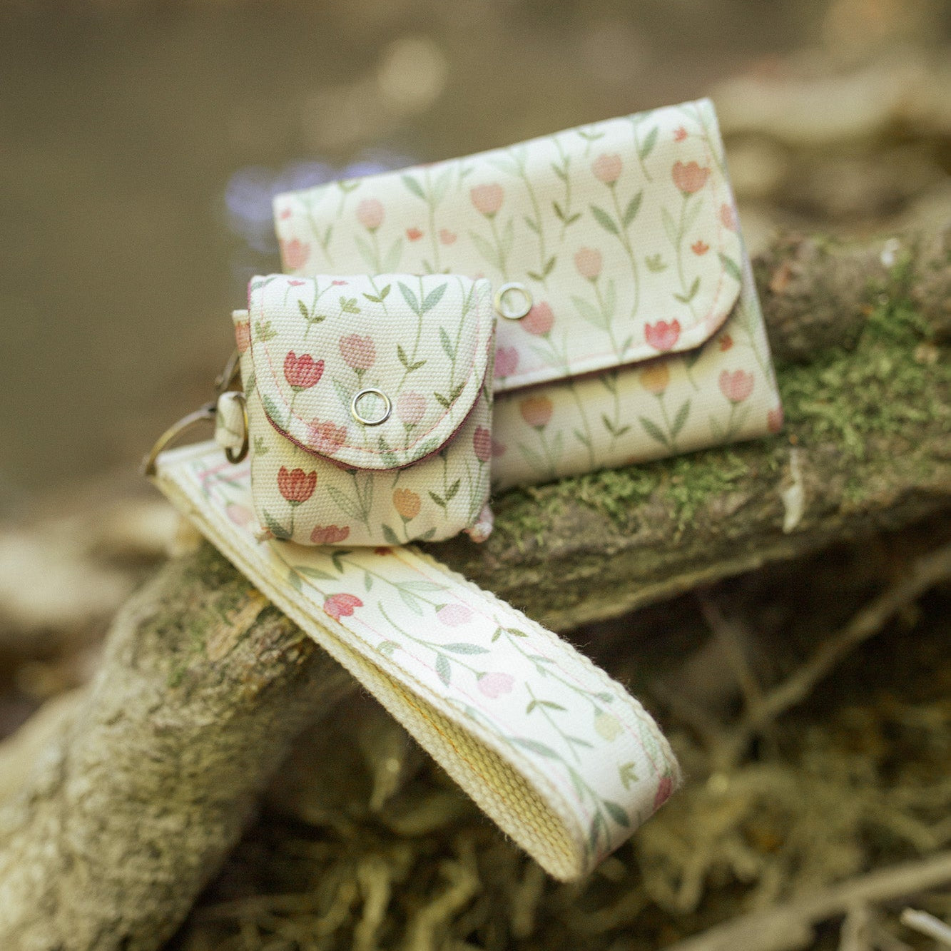 Soft Tulip Garden Mini Wallet