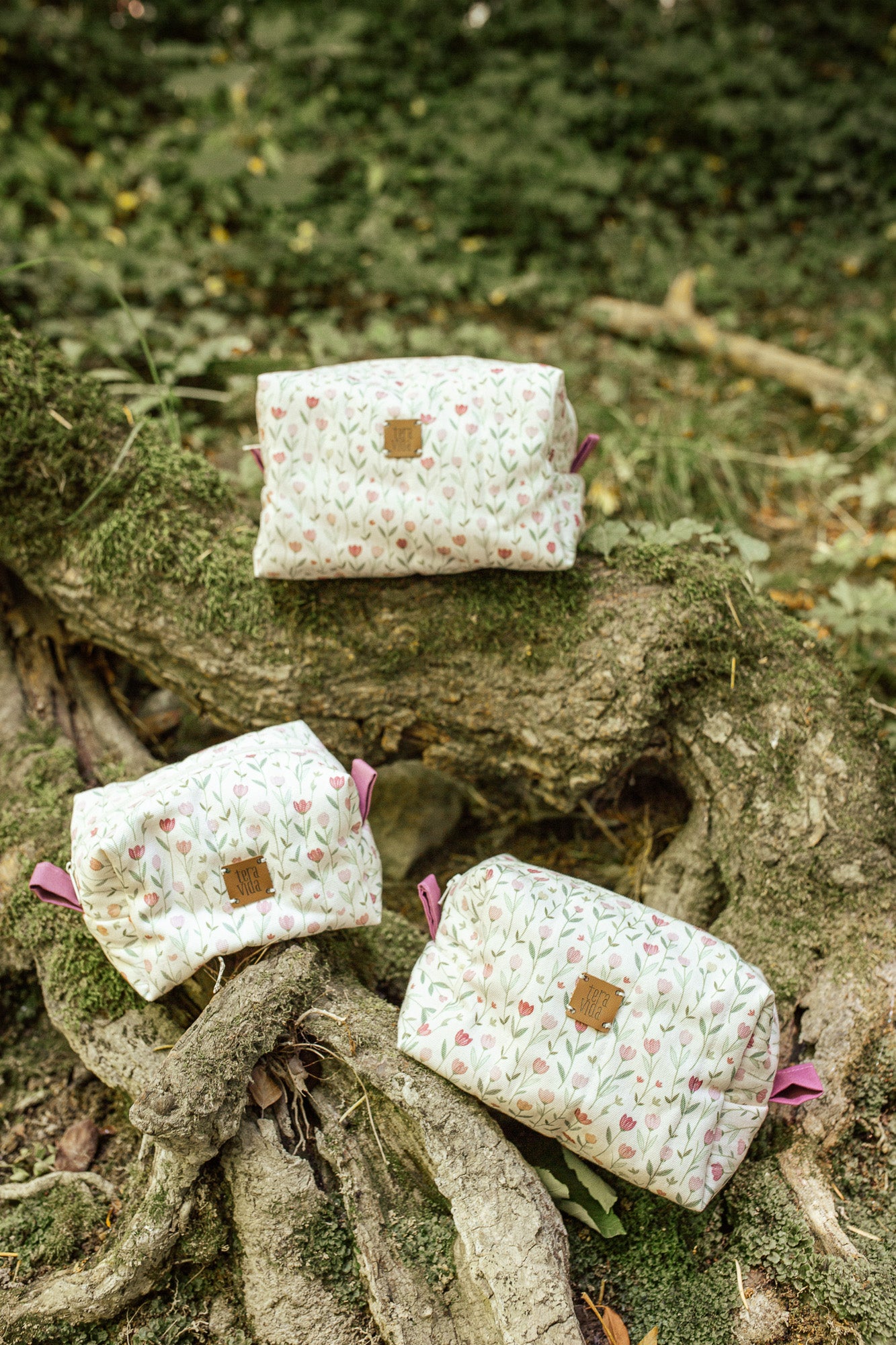 Soft Tulip Garden Pouch