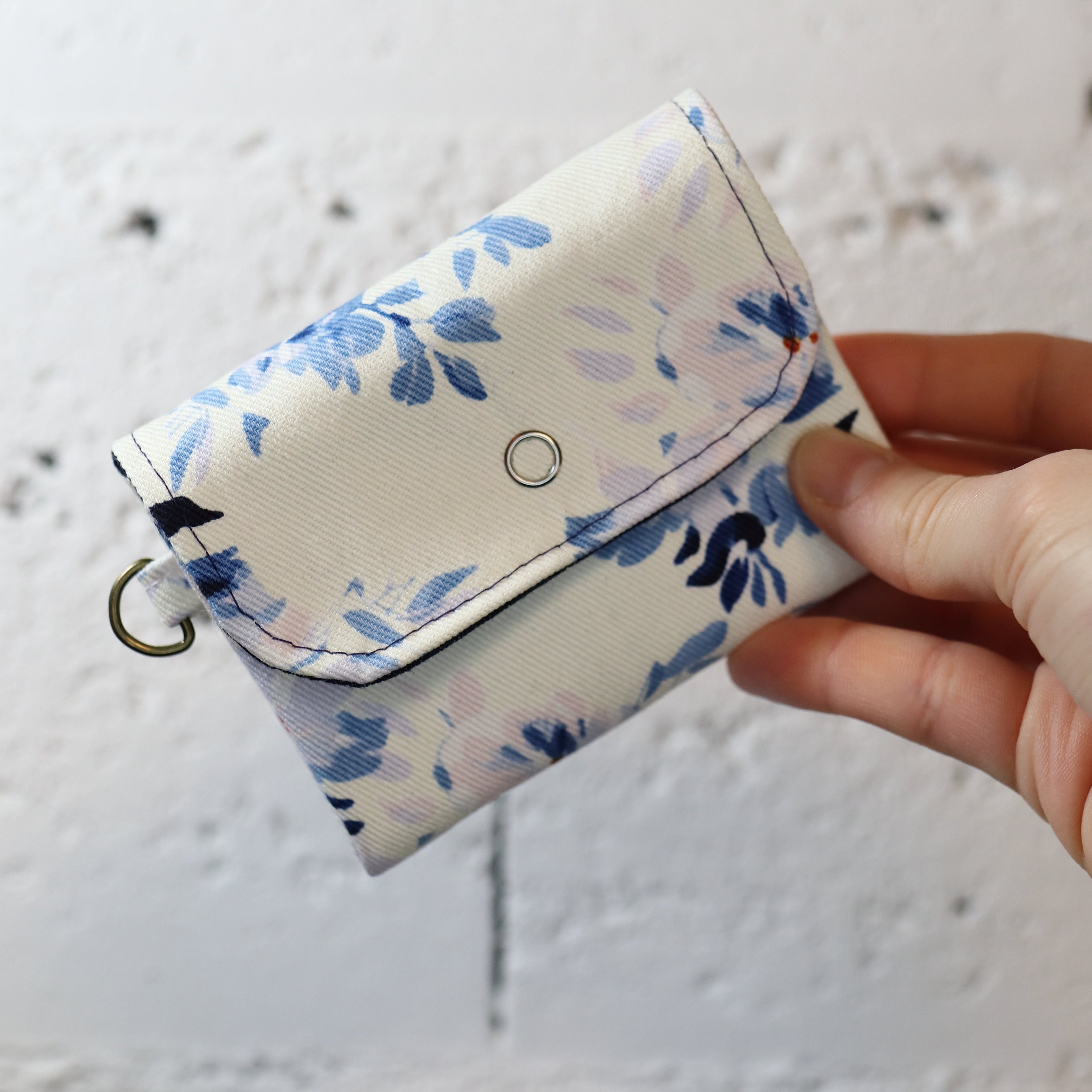 Wallet - Azure Watercolor Petals