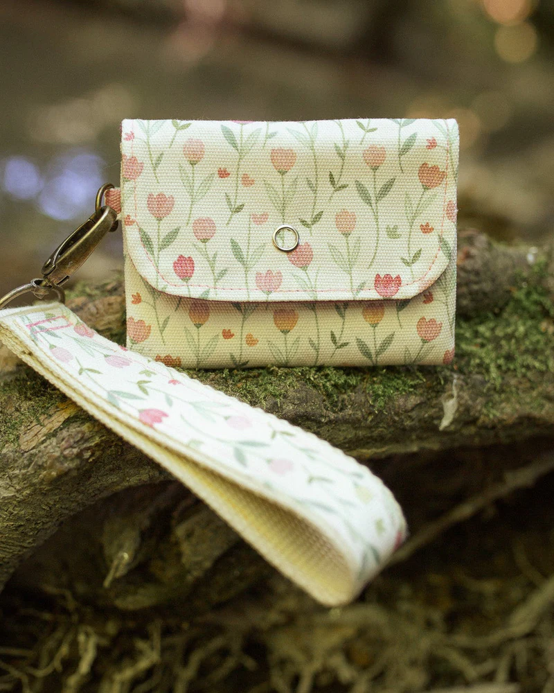 Soft Tulip Garden Mini Wallet, view 1